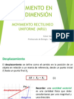 Clase 2 - Movimiento en Una Dimension Mru