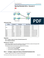 4.1.1.11 Packet Tracer - Configuring Extended ACLs Scenario 2