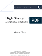 HSS Local Buckling and Residual Stresses