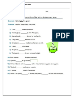 Focus: Grammar / The Present Simple Tense Teacher's Name: Date