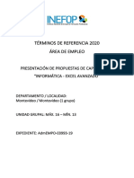 TDR Excel Avanzado (Montevideo)