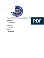 Assignment of Pakistan Studies'': Submitted To