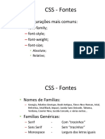 CSS - Propriedades de fonte