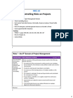 Controlling Risks On Projects: Risks' - The 8 Domain of Project Management