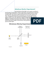What is the Michelson-Morley Experiment