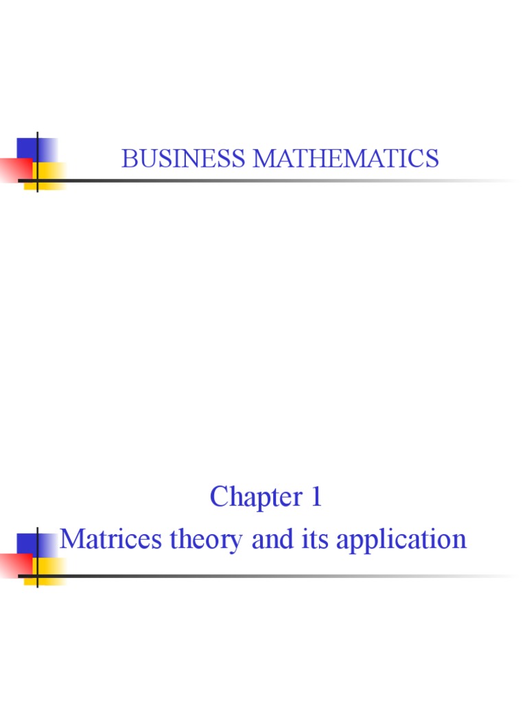Chapter 1 | PDF | Matrix (Mathematics) | System Of Linear Equations