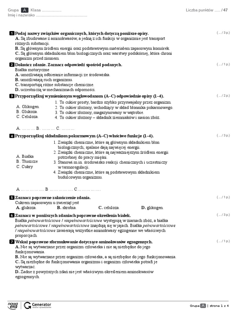 Poniższe Zdania Zawierają Informacje Dotyczące Trawienia
