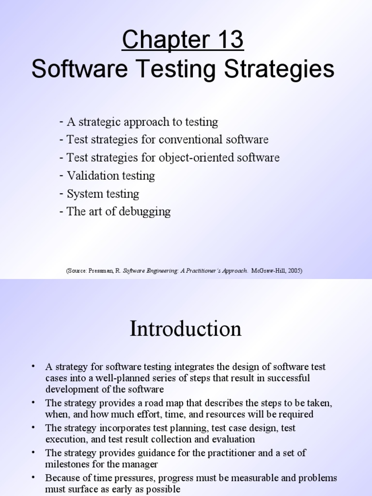 Pressman CH 13 Software Testing Strategies | Download Free PDF ...