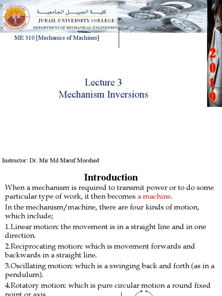 Mechanism Inversions Explained | PDF | Mechanical Engineering | Machines