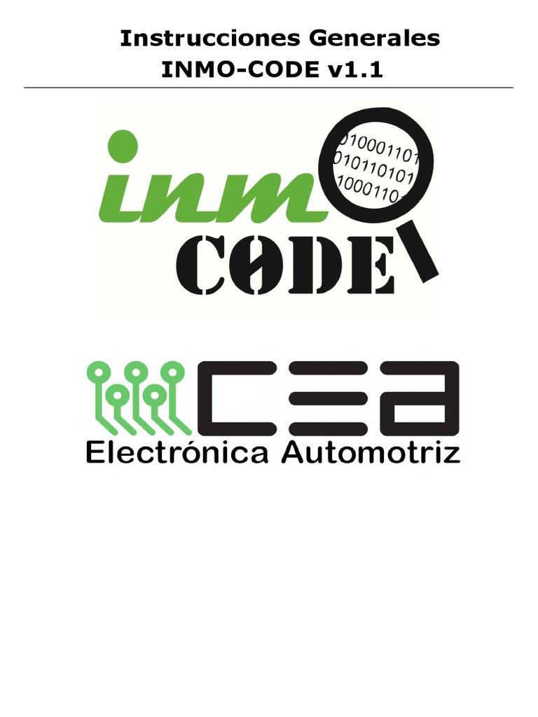Instrucciones INMO-CODE v1.1 | PDF | Archivo de computadora ...