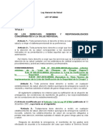 Derechos y deberes en salud individual según la Ley General de Salud