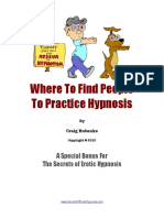 Where To Find People To Practice Hypnosis