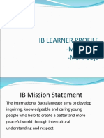 Ib Learner Profile - Ms. Shaan - Ms. Pooja