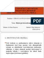 Filip Marković - Rizici Pri Investiranju (Prezentacija)