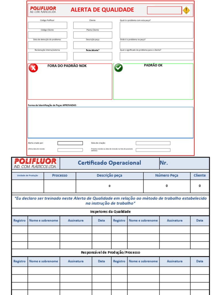 Alerta de Qualidade: Registro e Procedimentos | PDF