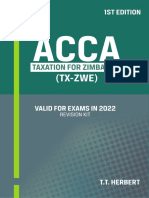 ACCA Taxation - Zimbabwe (ZWE) Revision Kit 2022 by T T Herbert