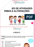 Atividades Rimas e Aliterações