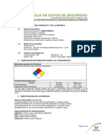 MSDS Limpiavidrios