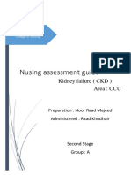 Nusing Assessment Guide: Kidney Failure (CKD) Area: CCU