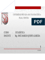 Curso: Estadística Docente: Mg. José Damián Quispe Almeida