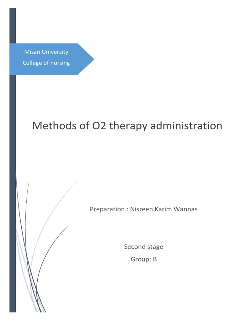 Methods of O2 Therapy Administration | PDF