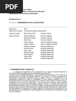 Programa Fundamentos de La Educación 2017