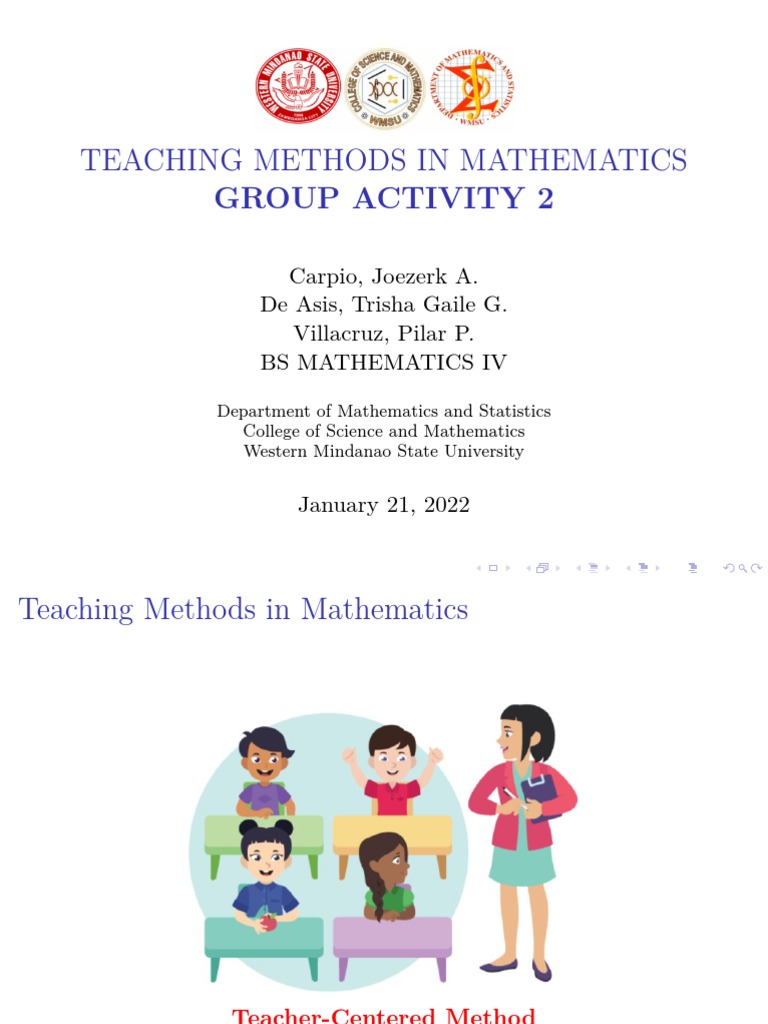 Group Activity 2 - Carpio, de Asis, Villacruz - Teaching Methods in ...
