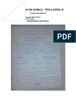 Lista 3 Licenciatura em Química