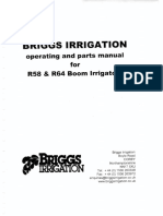 Briggs R58 & R64 Boom Irrigators Operating and Parts Manual