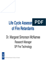 Life Cycle Assessment of Fire Retardants: Dr. Margaret Simonson Mcnamee