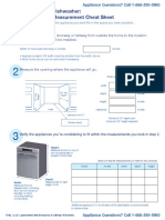 Dishwasher: Measurement Cheat Sheet