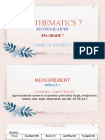 Mathematics 7: Name of Student