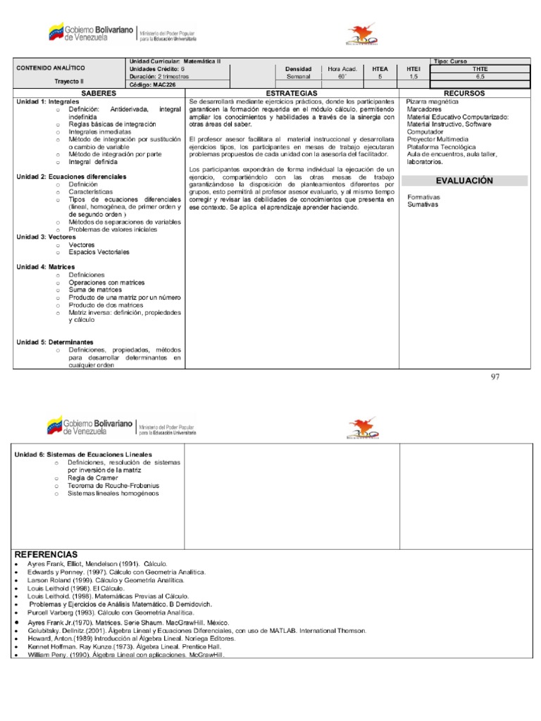 Trayecto Ii Matematica Ii Unexca Pdf