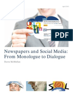 Newspapers and Social Media: From Monologue To Dialogue