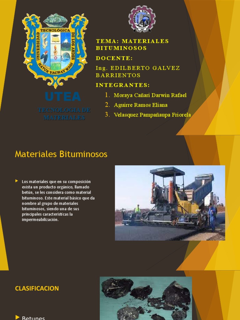 Materiales Bituminosos y Betunes Naturales | PDF | Asfalto | Petróleo