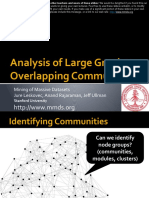 Analysis of Large Graphs: Overlapping Communities: Mining of Massive Datasets Jure Leskovec, Anand Rajaraman, Jeff Ullman