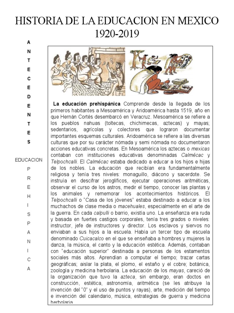 Historia de la Educación en México | PDF | México | Nueva españa