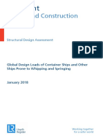 Global Design Loads of Container Ships and Other Ships Prone To Whipping