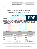 Gbsac-Prc-Sst-003 Procedimiento para Trabajos de Izaje de Cargas. Rev.00...