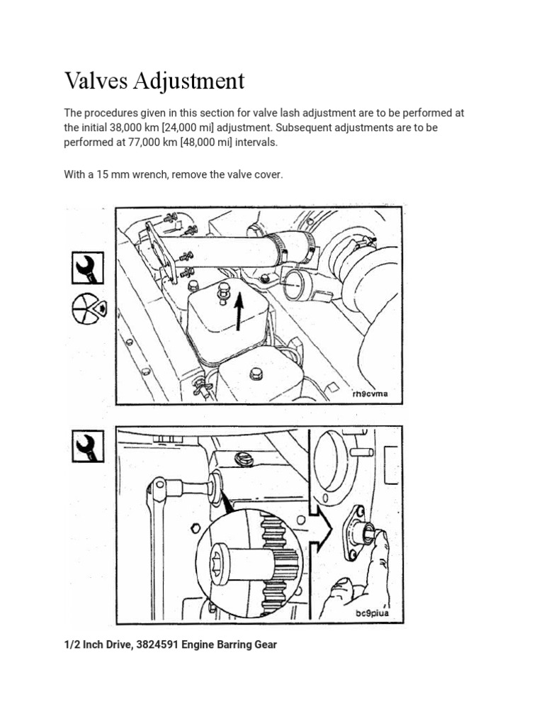 Valves Adjustment Cummins B Series PDF