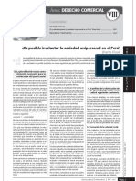 Derecho Comercial: ¿Es Posible Implantar La Sociedad Unipersonal en El Perú?