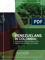 Report Venezuelans in Colombia Sayara International Final Version
