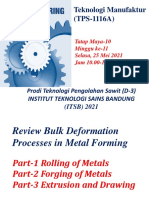 Teknologi Manufaktur (TPS-1116A) : Prodi Teknologi Pengolahan Sawit (D-3) Institut Teknologi Sains Bandung (ITSB) 2021