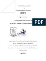 Institutional Training Report at Priyadharshini & Associates