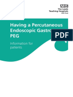 Having A Percutaneous Endoscopic Gastrostomy PEG: Information For Patients