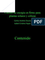 Cálculo energía firme plantas renovables