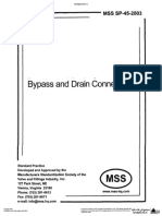 Bypass and Drain Connections: MSS SP-45-2003