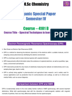 Inorganic Special Paper Semester IV: M.SC Chemistry
