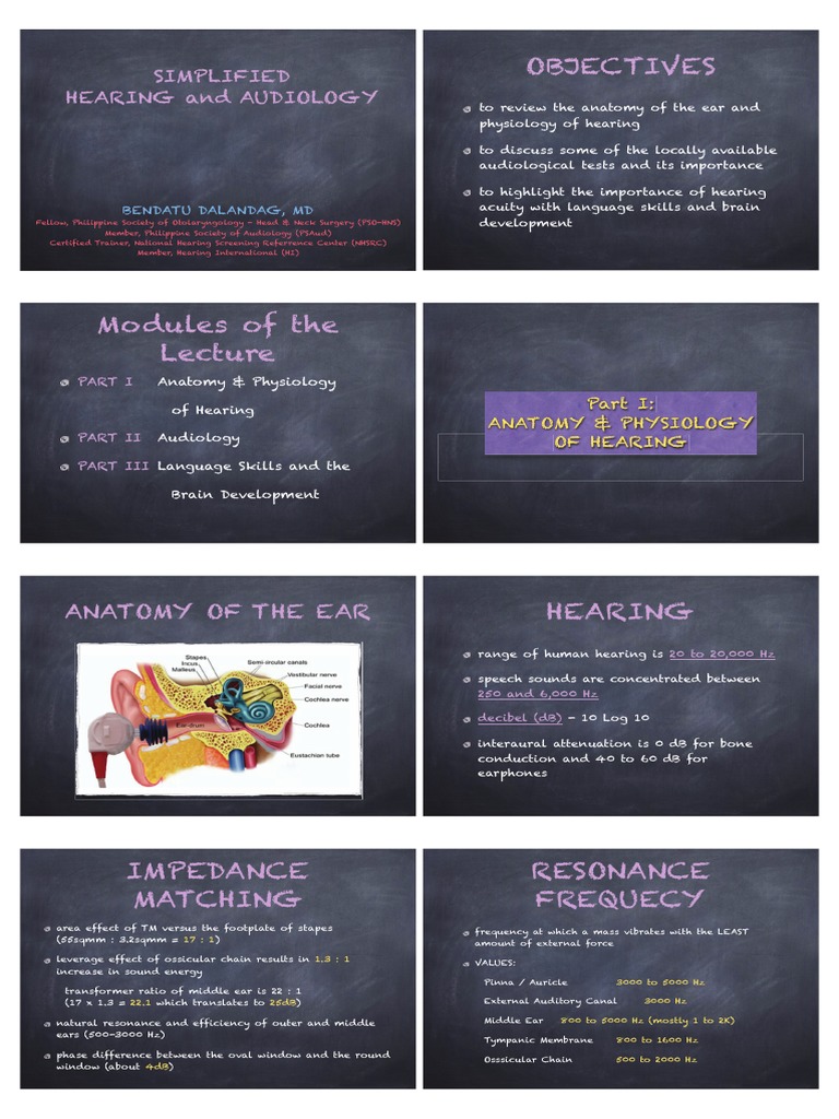 Ear Anatomy & Audiology Guide | PDF | Hearing | Ear