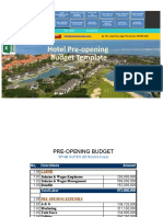 Pre-Opening Budget For Review